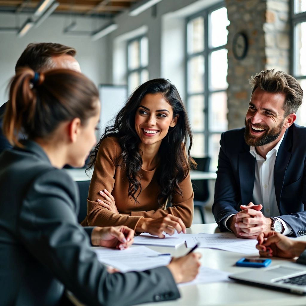 Karriereplanung und -entwicklung - Gruppendiskussion in einem modernen Büro